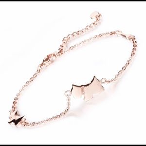 Silver or Gold Westie Ankle Bracelet